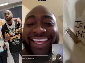 Excited Isreal DMW Expresses Gratitude To Davido After Receiving Diamond Pendant