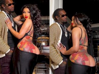 Cardi B Reveals What She Fights For As She Poses With Offset In Revealing Dress That Leaves Her Entire Bum Hanging Out