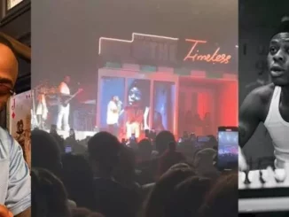 Watch moment Davido pays tribute to Mohbad during 'Timeless' show (Video)